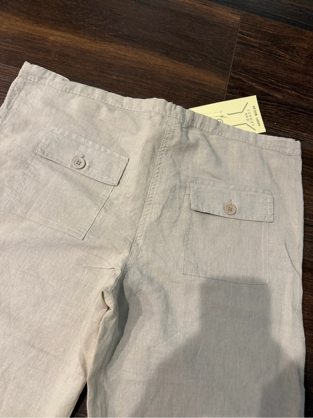Linen-Blend Drawstring Pants - Picture 4 of 9